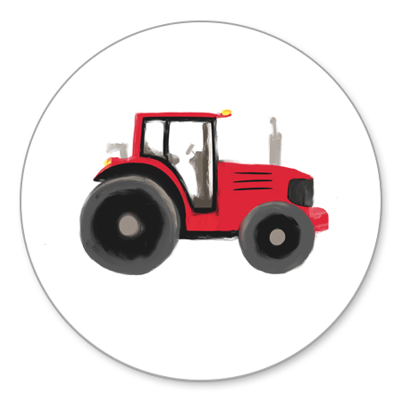 Sluitzegel tractor rood
